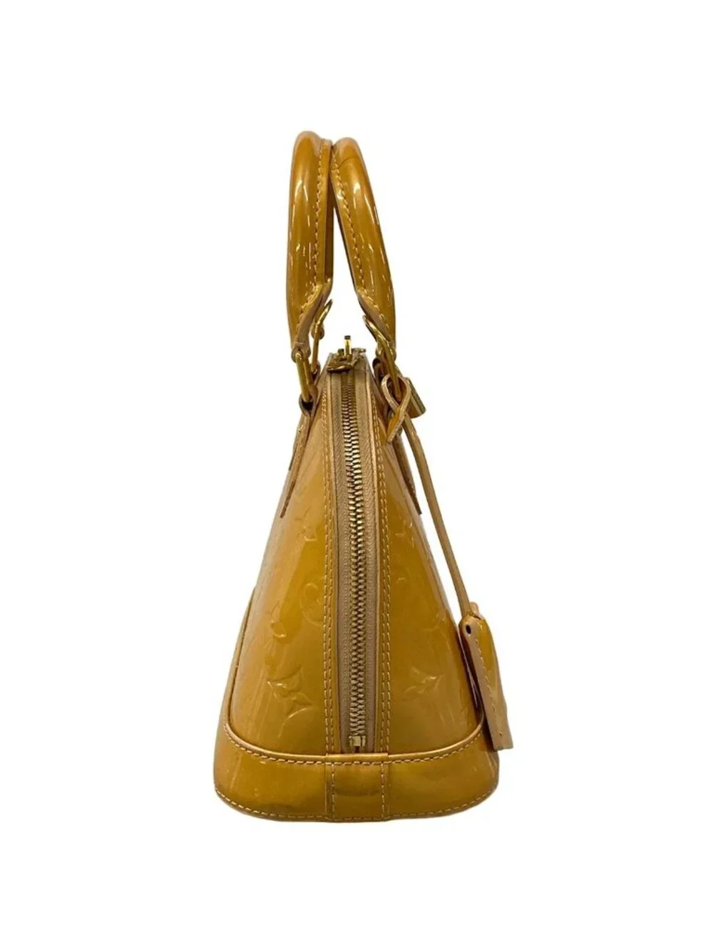Louis Vuitton Handbag Monogram Vernis Alma BB Rose Florentine Leather